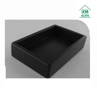 Top quality natural slate stone liquid dish soap bottle holder marble soap dish