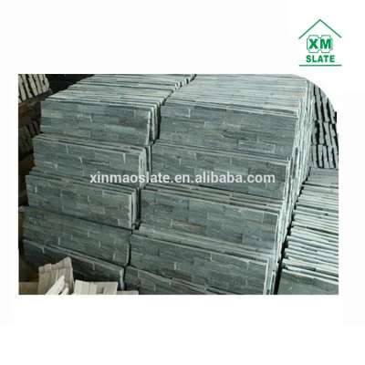 hot sale natural black slate mushroom wall stone cladding designs