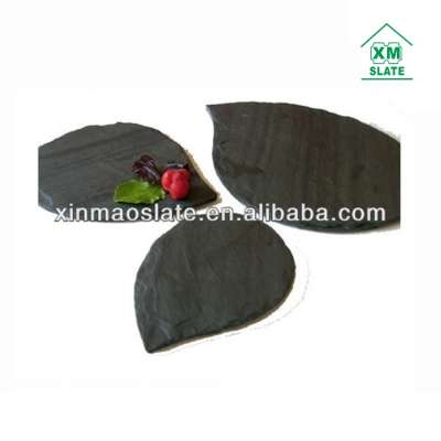 [factory direct] 24x18cm Cut Edge Leaf Shape Slate Plate Item CP-2418ID1A